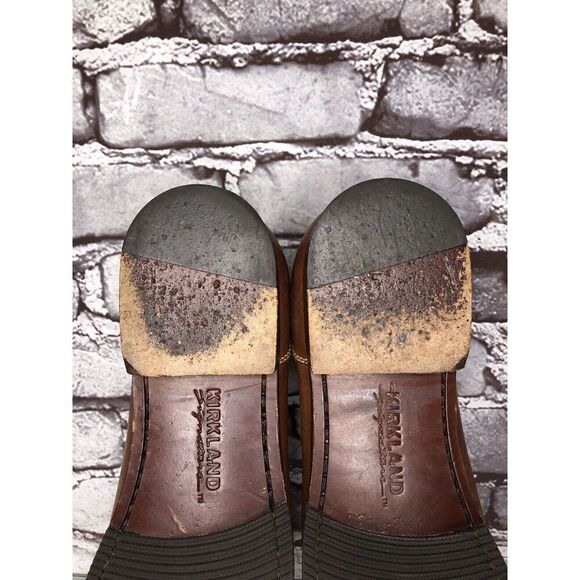 Kirkland Signature Brown Leather Penny Loafers Moc Toe Slip On Shoes Men Sz 10D - Picture 14 of 16